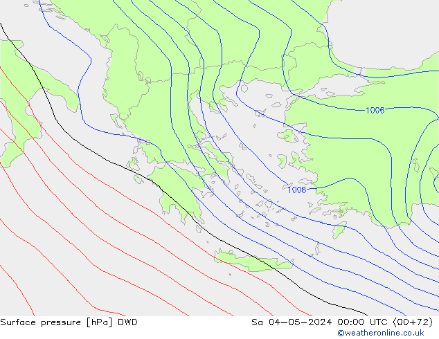 Bodendruck DWD Sa 04.05.2024 00 UTC