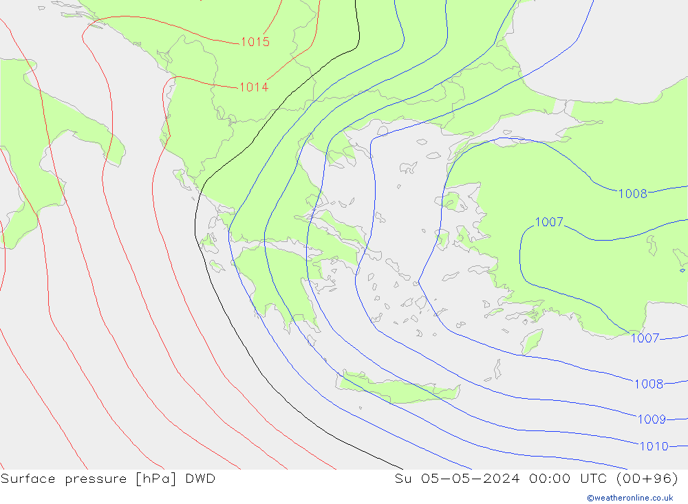 ciśnienie DWD nie. 05.05.2024 00 UTC