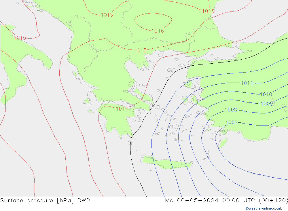 Luchtdruk (Grond) DWD ma 06.05.2024 00 UTC