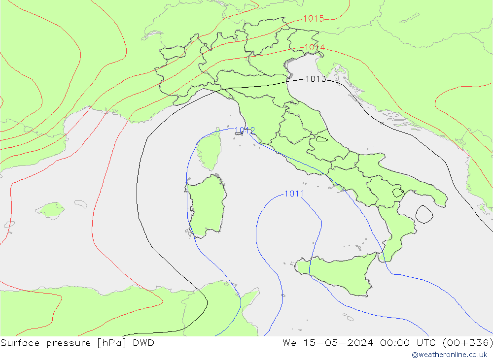 Luchtdruk (Grond) DWD wo 15.05.2024 00 UTC