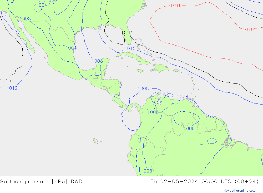 ciśnienie DWD czw. 02.05.2024 00 UTC