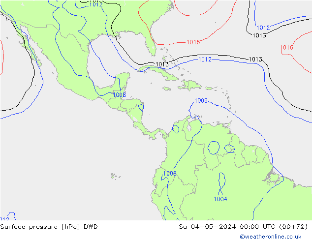 приземное давление DWD сб 04.05.2024 00 UTC