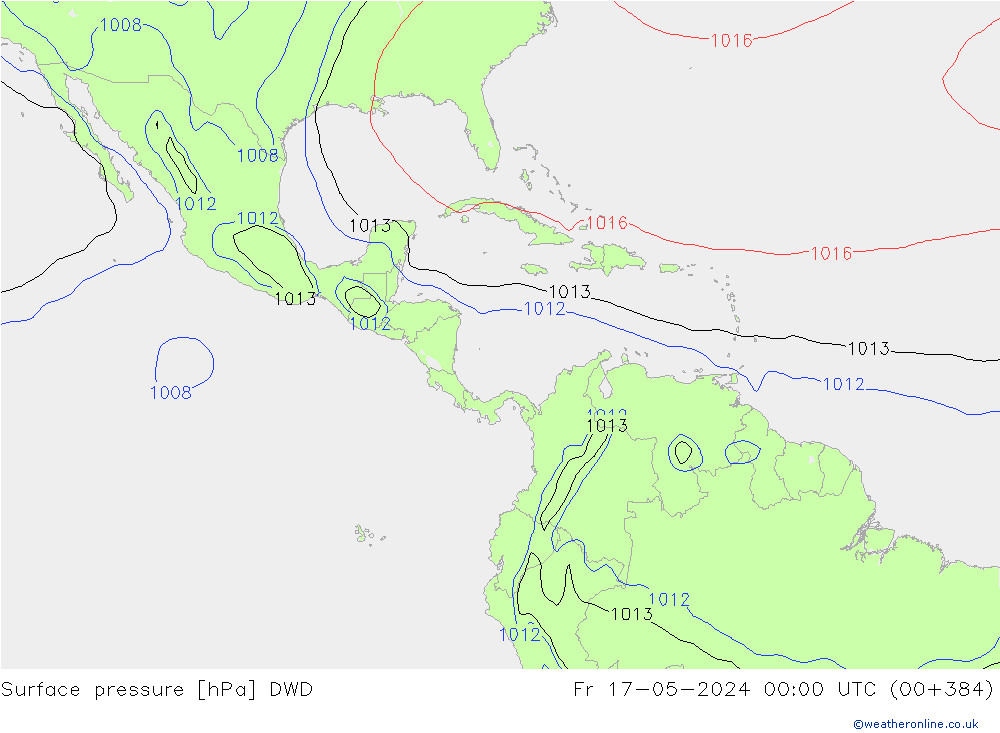 Luchtdruk (Grond) DWD vr 17.05.2024 00 UTC