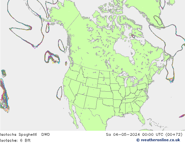 Eşrüzgar Hızları Spaghetti DWD Cts 04.05.2024 00 UTC