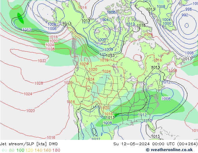 Corriente en chorro DWD dom 12.05.2024 00 UTC