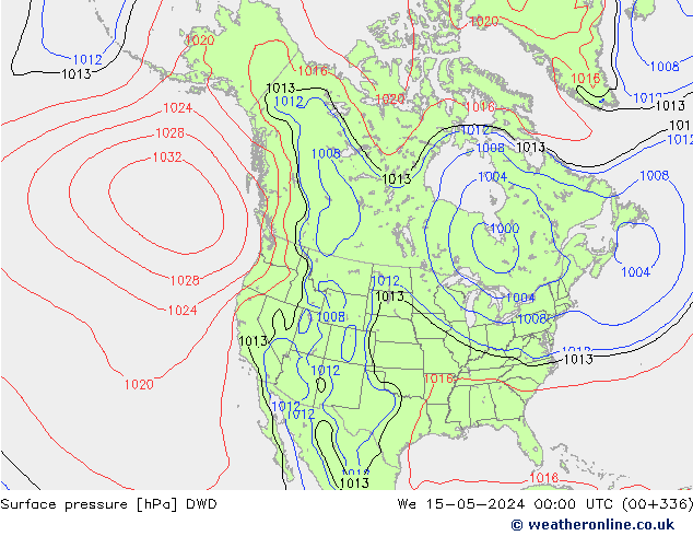 pression de l'air DWD mer 15.05.2024 00 UTC