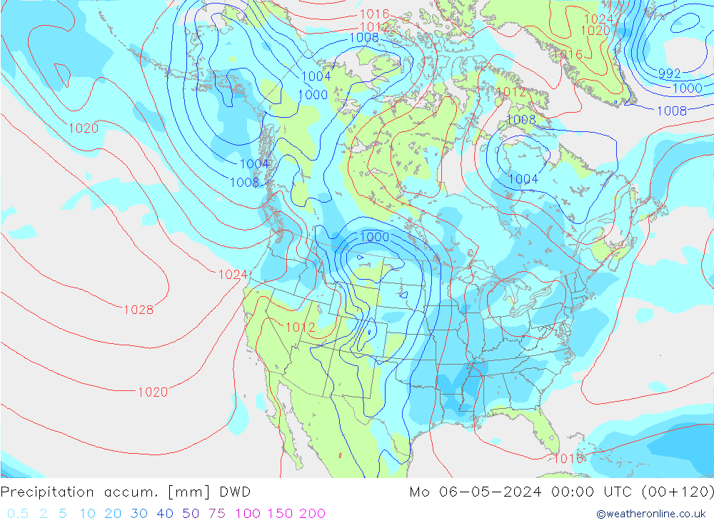 Precipitation accum. DWD Mo 06.05.2024 00 UTC