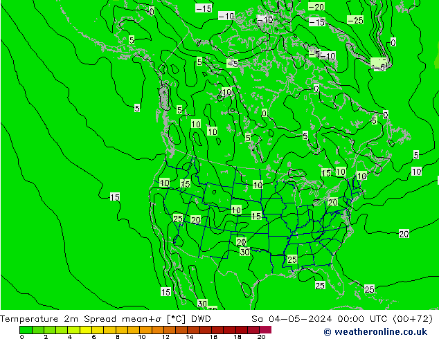 Temperaturkarte Spread DWD Sa 04.05.2024 00 UTC