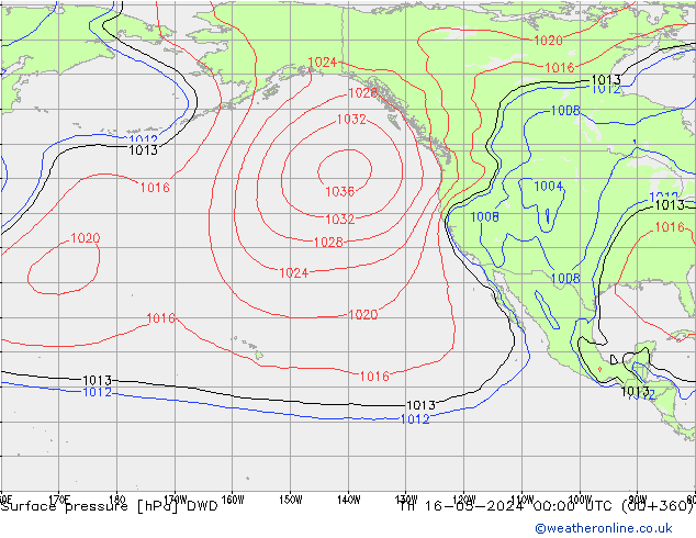 ciśnienie DWD czw. 16.05.2024 00 UTC