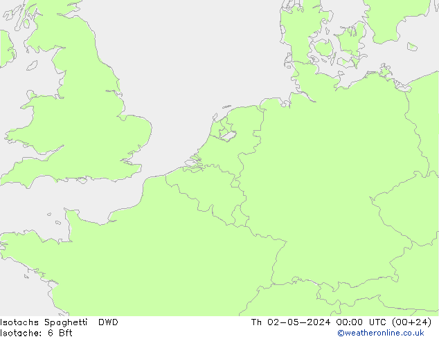 Eşrüzgar Hızları Spaghetti DWD Per 02.05.2024 00 UTC