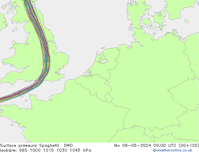 ciśnienie Spaghetti DWD pon. 06.05.2024 00 UTC