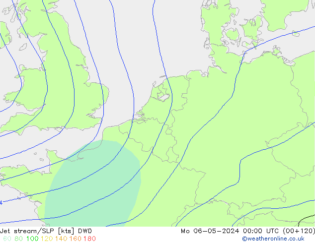 Polarjet/Bodendruck DWD Mo 06.05.2024 00 UTC