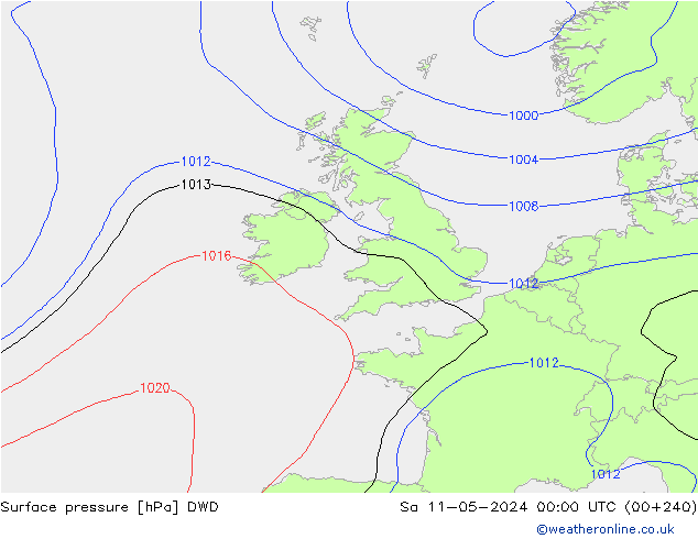 Luchtdruk (Grond) DWD za 11.05.2024 00 UTC
