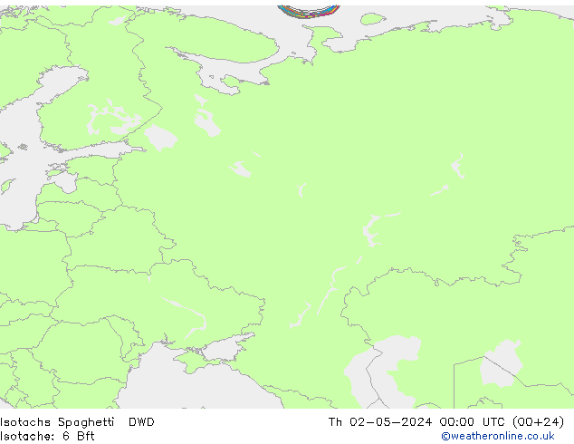 Izotacha Spaghetti DWD czw. 02.05.2024 00 UTC