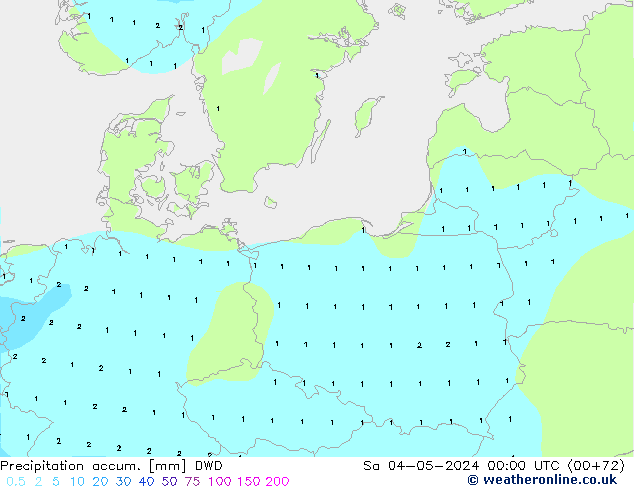 Totale neerslag DWD za 04.05.2024 00 UTC