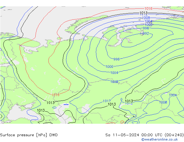 pression de l'air DWD sam 11.05.2024 00 UTC