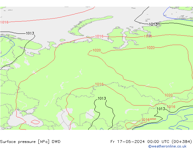 Yer basıncı DWD Cu 17.05.2024 00 UTC