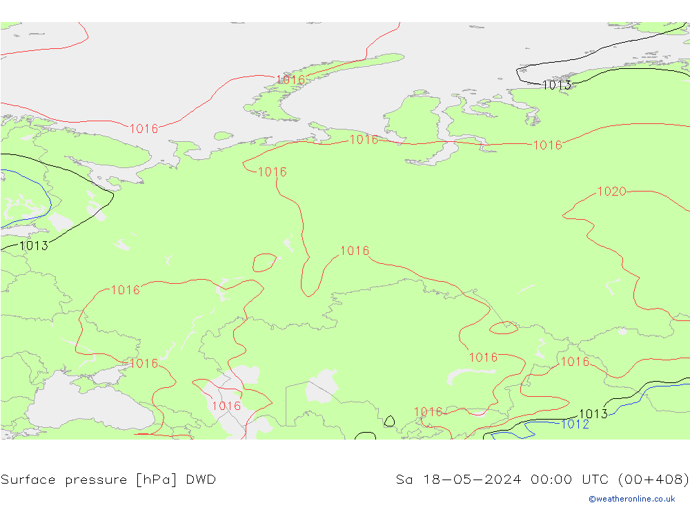 pressão do solo DWD Sáb 18.05.2024 00 UTC