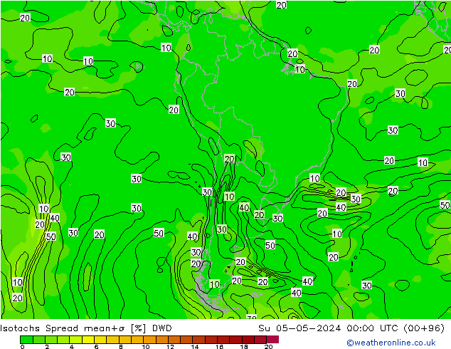 Isotaca Spread DWD dom 05.05.2024 00 UTC