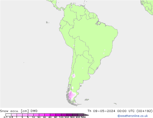 Toplam Kar DWD Per 09.05.2024 00 UTC