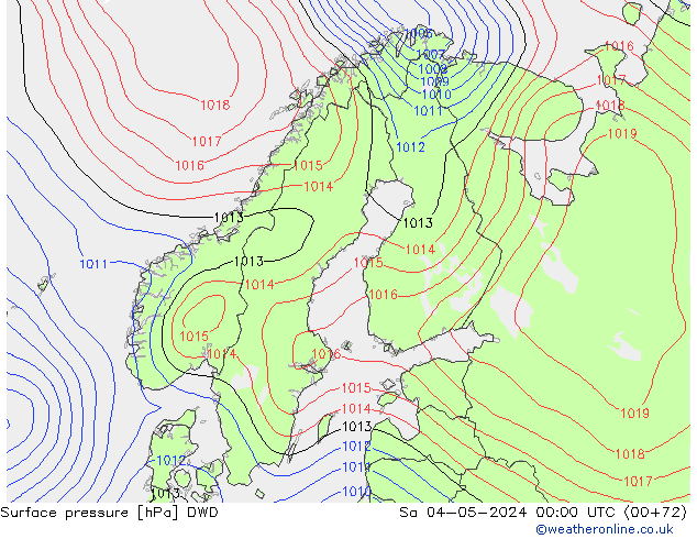 Surface pressure DWD Sa 04.05.2024 00 UTC