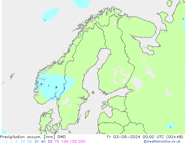 Nied. akkumuliert DWD Fr 03.05.2024 00 UTC