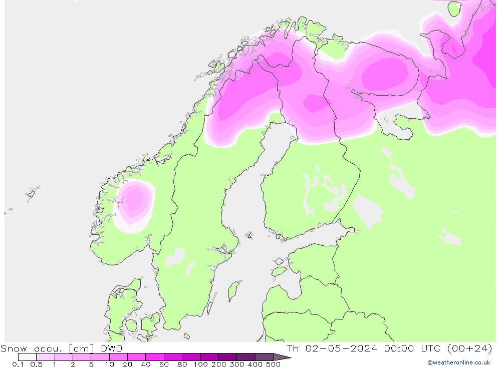 Toplam Kar DWD Per 02.05.2024 00 UTC