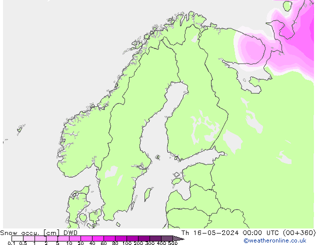 Snow accu. DWD  16.05.2024 00 UTC