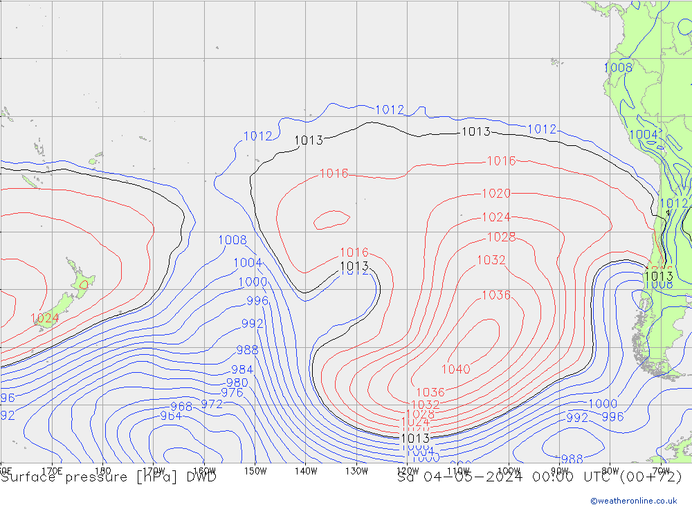 Yer basıncı DWD Cts 04.05.2024 00 UTC