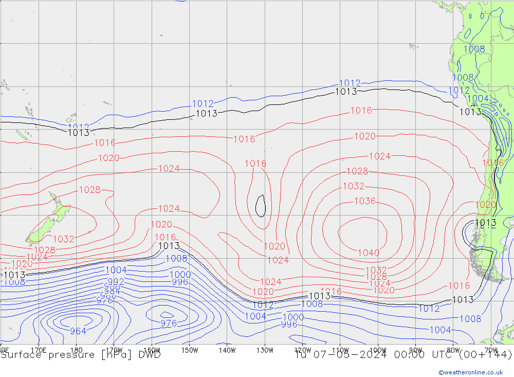 Yer basıncı DWD Sa 07.05.2024 00 UTC