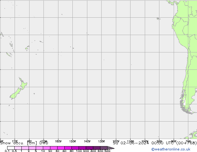 Глубина снега DWD Вс 02.06.2024 00 UTC