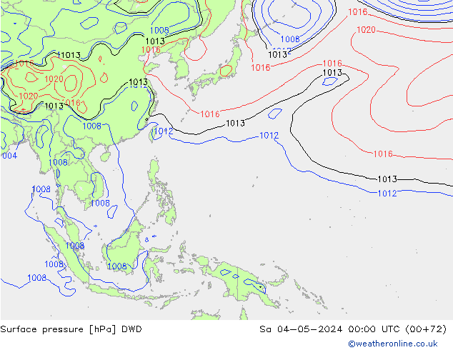 Surface pressure DWD Sa 04.05.2024 00 UTC