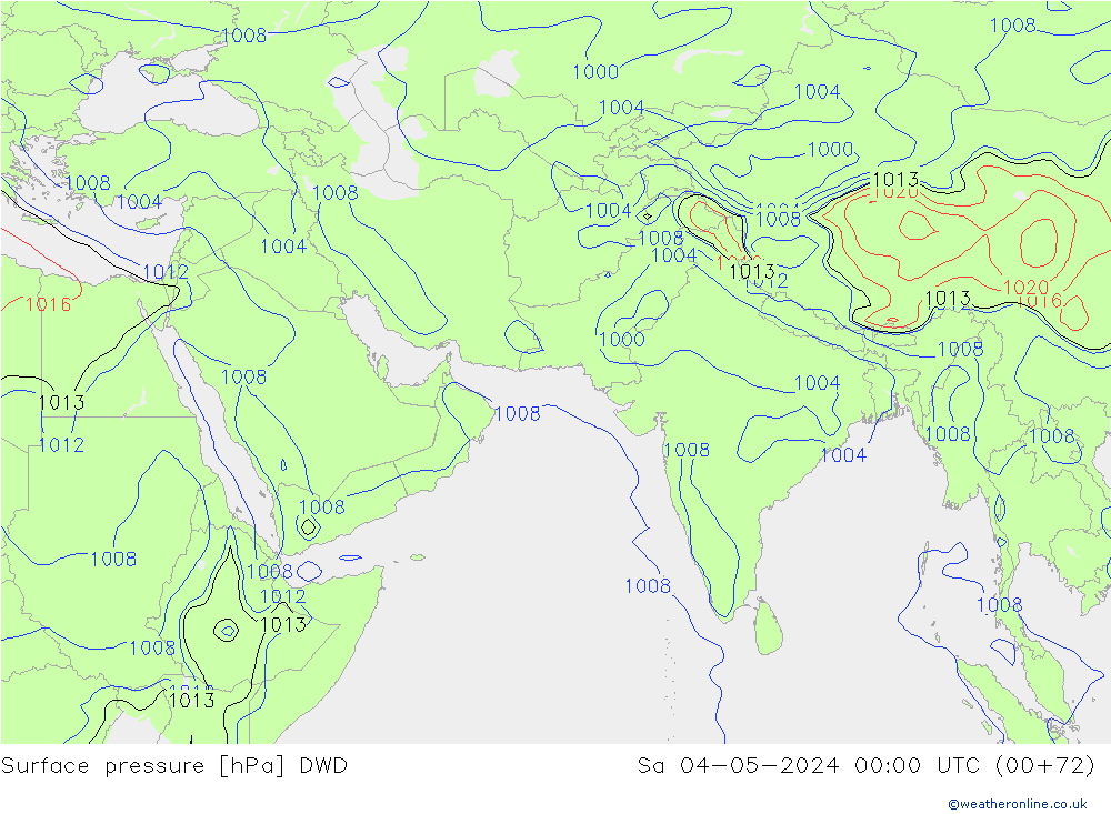 Luchtdruk (Grond) DWD za 04.05.2024 00 UTC