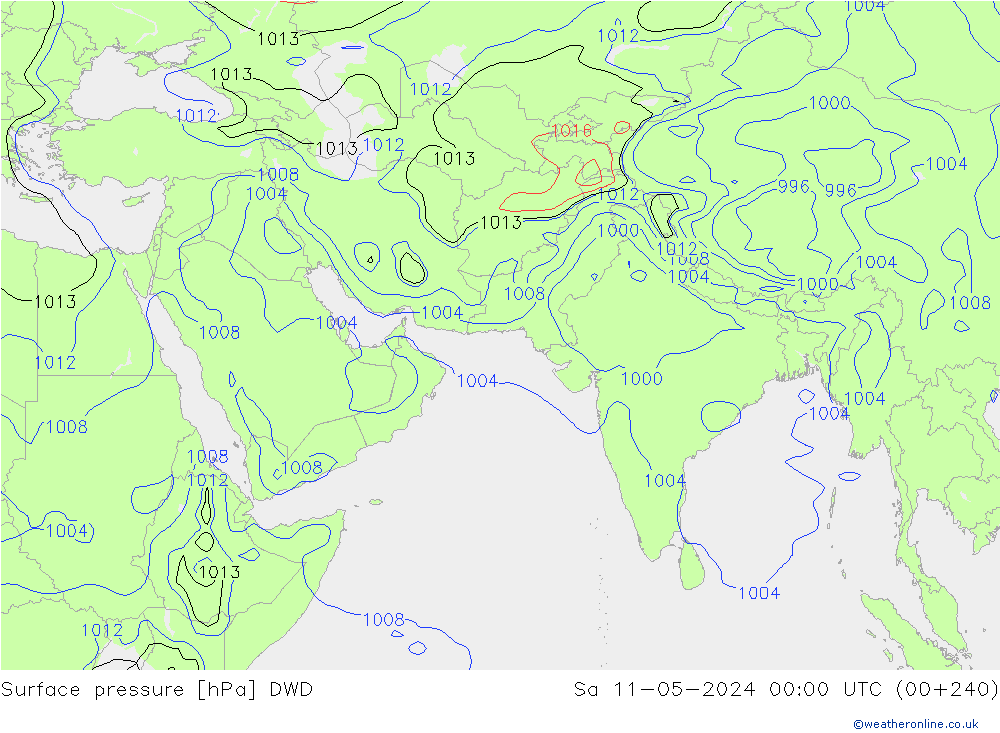 Yer basıncı DWD Cts 11.05.2024 00 UTC