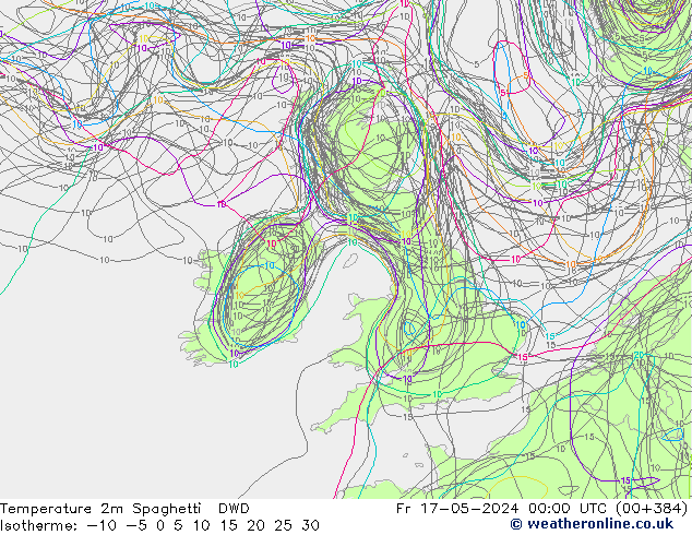 Sıcaklık Haritası 2m Spaghetti DWD Cu 17.05.2024 00 UTC