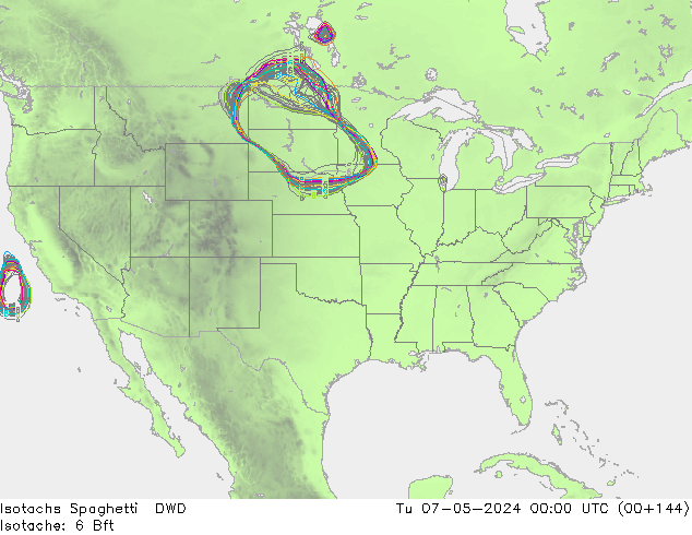 Isotaca Spaghetti DWD mar 07.05.2024 00 UTC