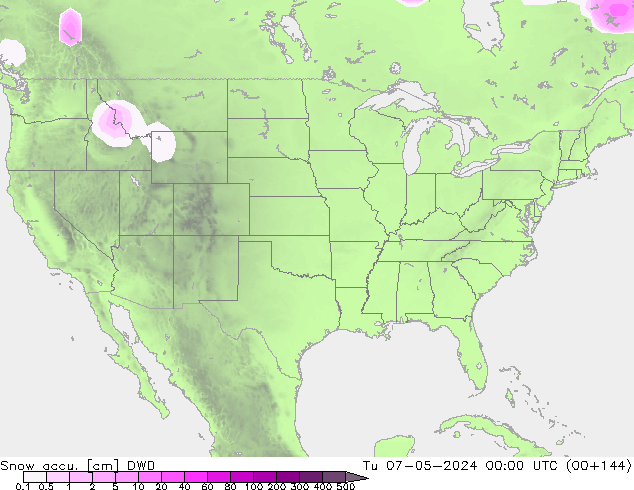 Snow accu. DWD Tu 07.05.2024 00 UTC