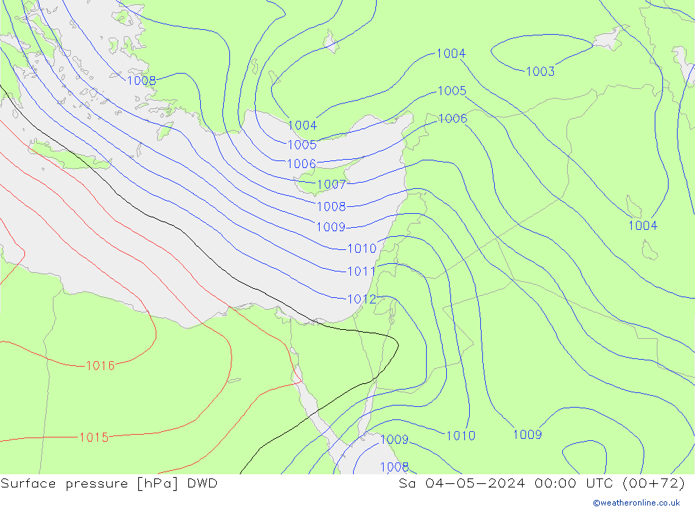 Surface pressure DWD Sa 04.05.2024 00 UTC