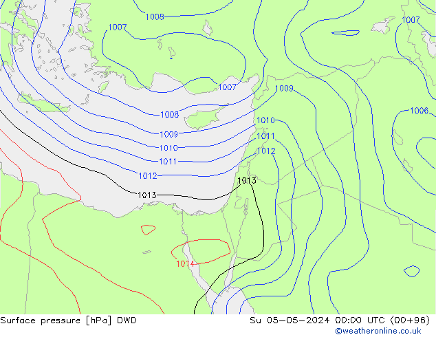 pressão do solo DWD Dom 05.05.2024 00 UTC