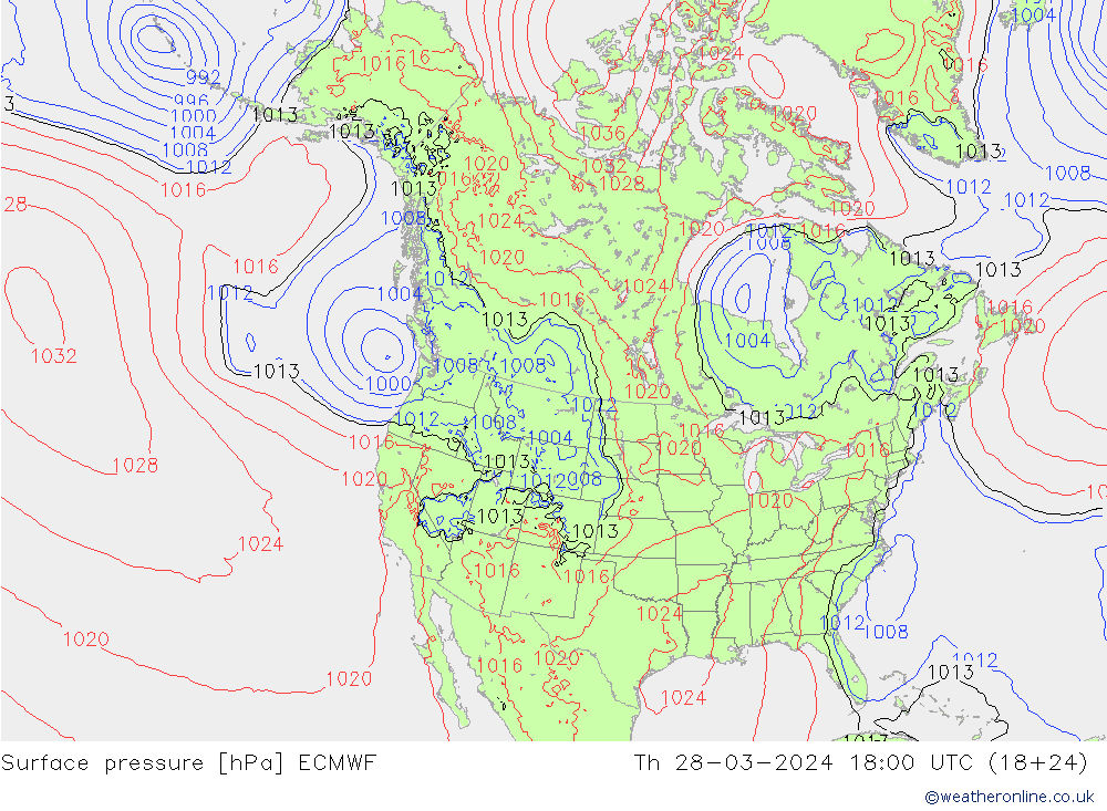 Bodendruck ECMWF Do 28.03.2024 18 UTC