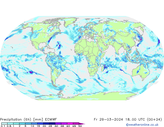 Z500/Rain (+SLP)/Z850 ECMWF ven 29.03.2024 00 UTC