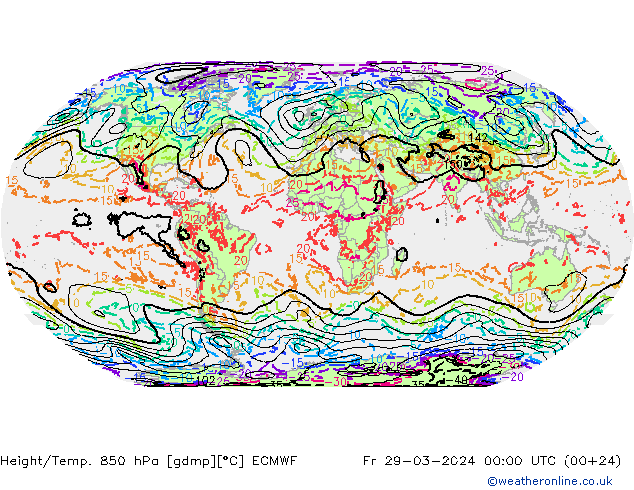Z500/Rain (+SLP)/Z850 ECMWF пт 29.03.2024 00 UTC