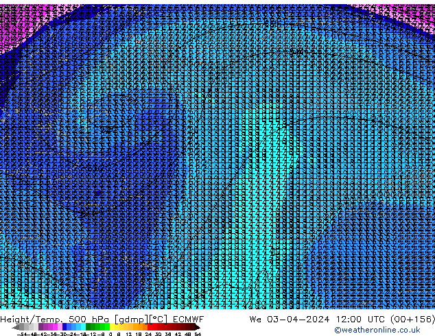 Z500/Rain (+SLP)/Z850 ECMWF We 03.04.2024 12 UTC