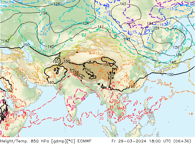 Z500/Rain (+SLP)/Z850 ECMWF Fr 29.03.2024 18 UTC
