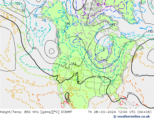 Z500/Rain (+SLP)/Z850 ECMWF Th 28.03.2024 12 UTC