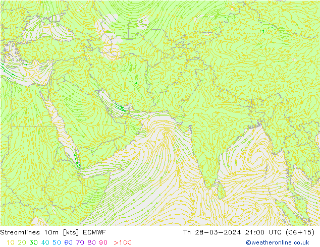 Rüzgar 10m ECMWF Per 28.03.2024 21 UTC