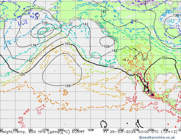 Z500/Rain (+SLP)/Z850 ECMWF Fr 29.03.2024 00 UTC