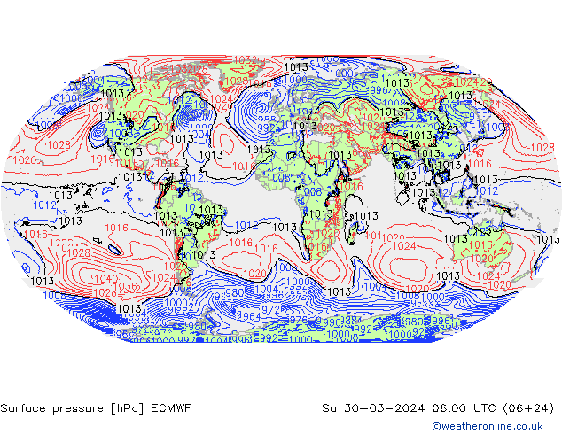 Yer basıncı ECMWF Cts 30.03.2024 06 UTC