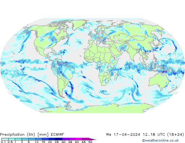 Z500/Rain (+SLP)/Z850 ECMWF Mi 17.04.2024 18 UTC