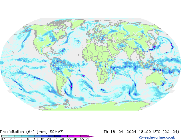 Z500/Rain (+SLP)/Z850 ECMWF Th 18.04.2024 00 UTC